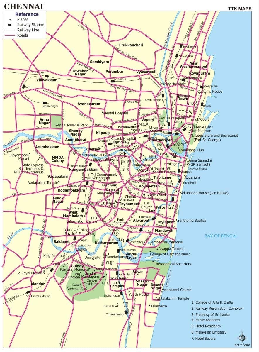 vegakort Chennai