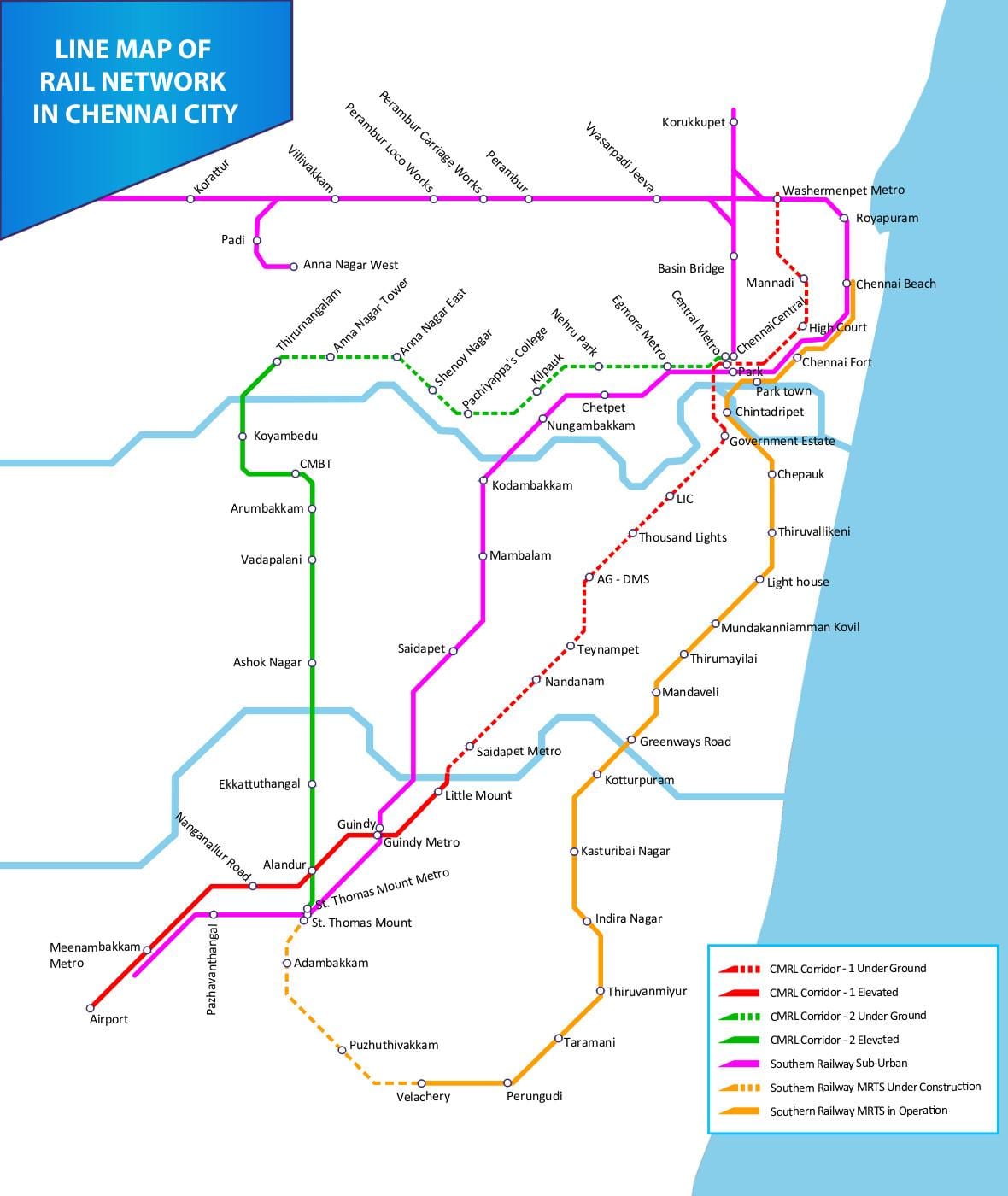 kort af Chennai anna Nagar