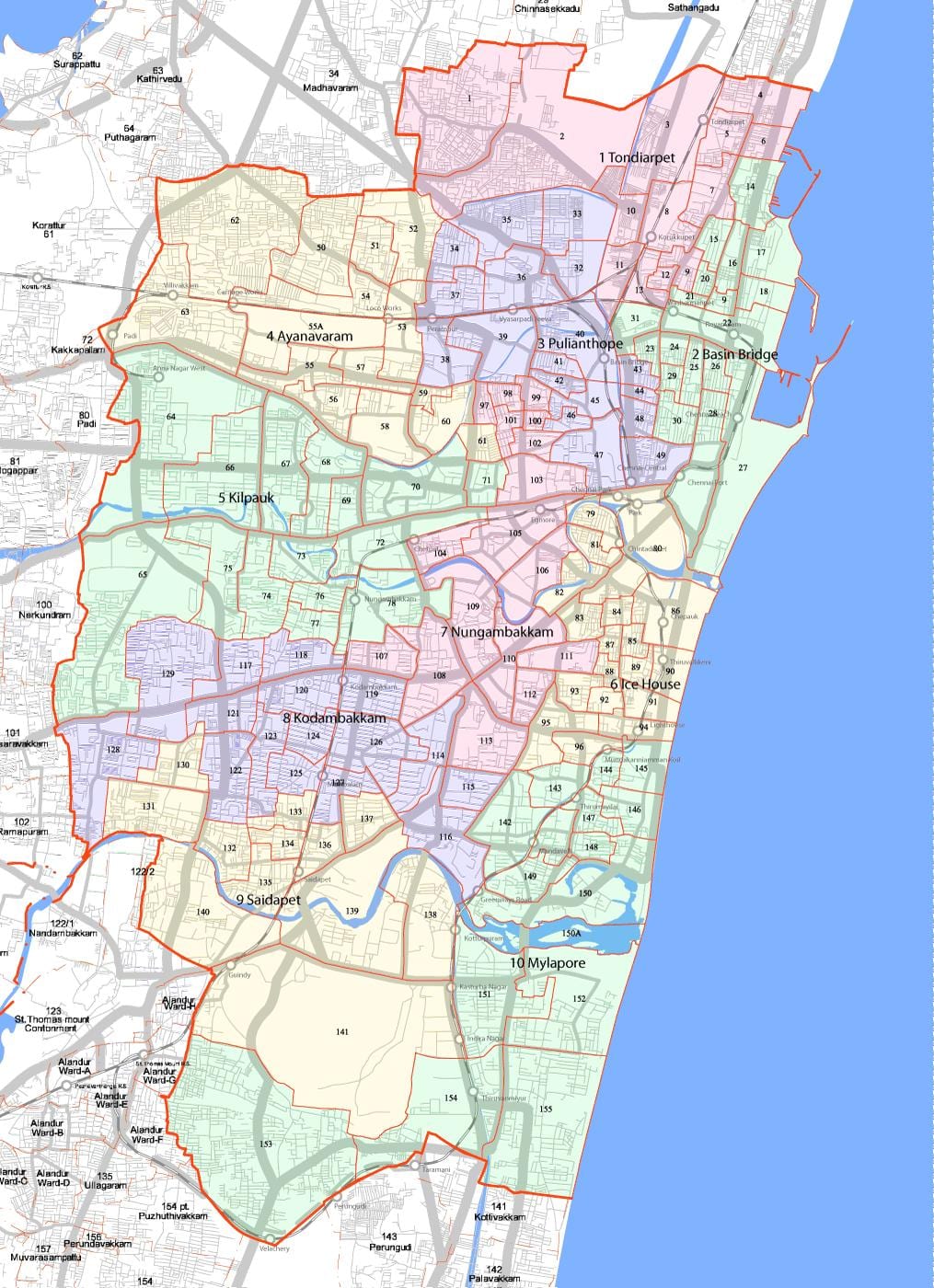 meiri Chennai fyrirtæki kort